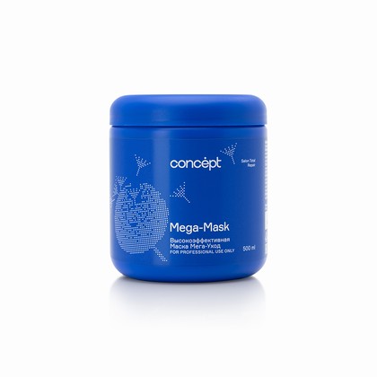 Маска мега уход CONCEPT MEGA-MASK, для слабых и поврежденных волос, 500 мл