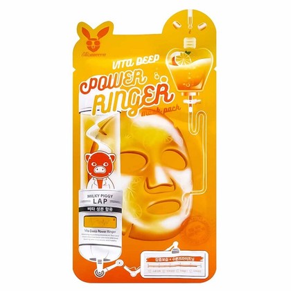 Тканевая маска для лица Elizavecca Vita Deep Power Ringer Mask Pack, с витаминами