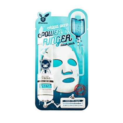 Увлажняющая тканевая маска Elizavecca Aqua Deep Power Ringer Mask Pack, для лица