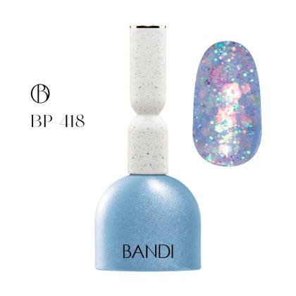 Гель для ногтей BANDI GEL, Prism blue, №418, 10 мл
