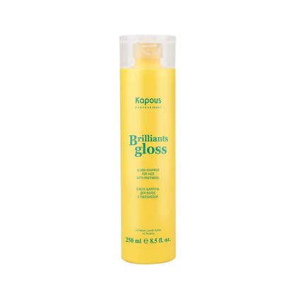 Блеск-шампунь Kapous Professional Brilliants gloss, для волос, с пантенолом, 250мл