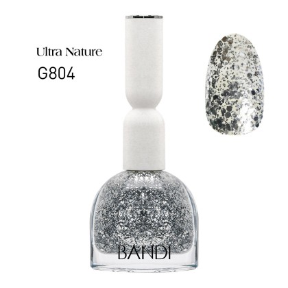 Лак для ногтей BANDI Ultra Nature, Sparkling Silver, G804s, 10 мл