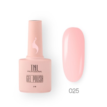 Гель-лак для ногтей TNL Professional, 8 Чувств, №025, Пастельно-розовый, 10 мл