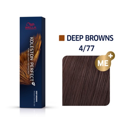 Краска для волос Wella Professionals Koleston Perfect, Deep Browns 4/77, стойкая, 60 мл