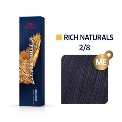Краска для волос Wella Professionals Koleston Perfect, Pure Naturals 2/8, стойкая, 60 мл