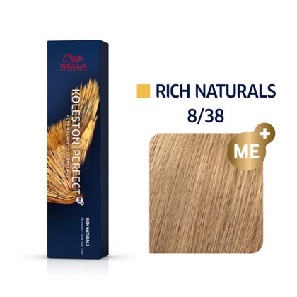 Краска для волос Wella Professionals Koleston Perfect, Rich Naturals 8/38, стойкая, 60 мл
