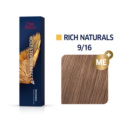 Краска для волос Wella Professionals Koleston Perfect, Rich Naturals 9/16, стойкая, 60 мл